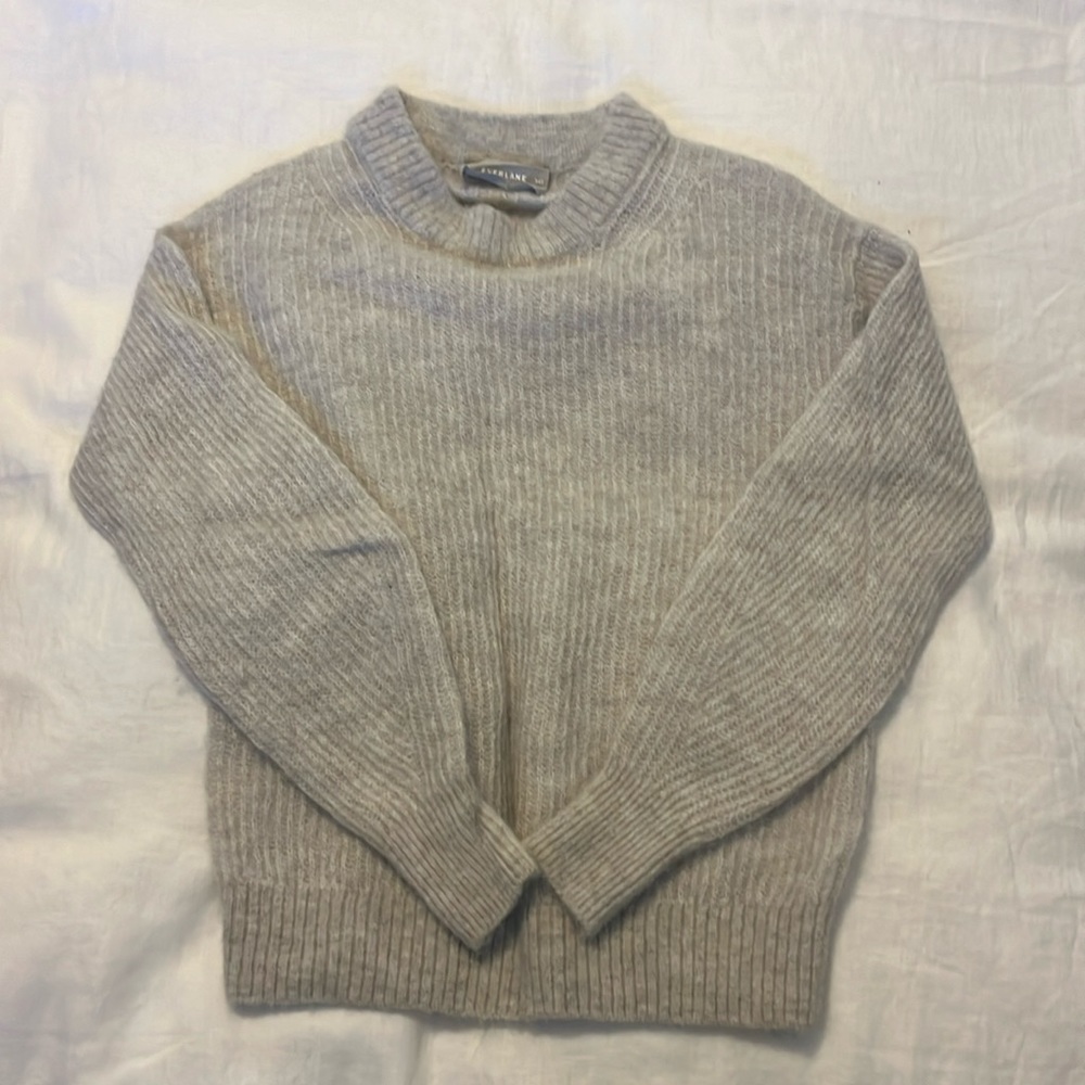 Everlane XXS Alpaca Crew Sweater in Almond